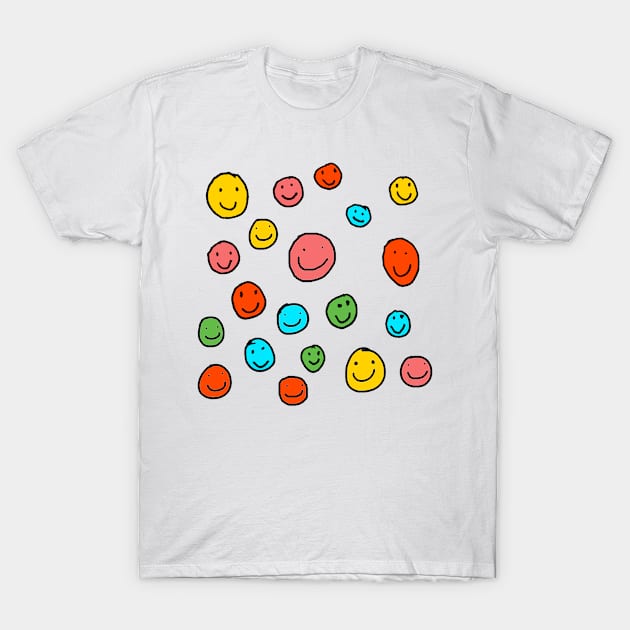 Smile Faces T-Shirt by jhsells98